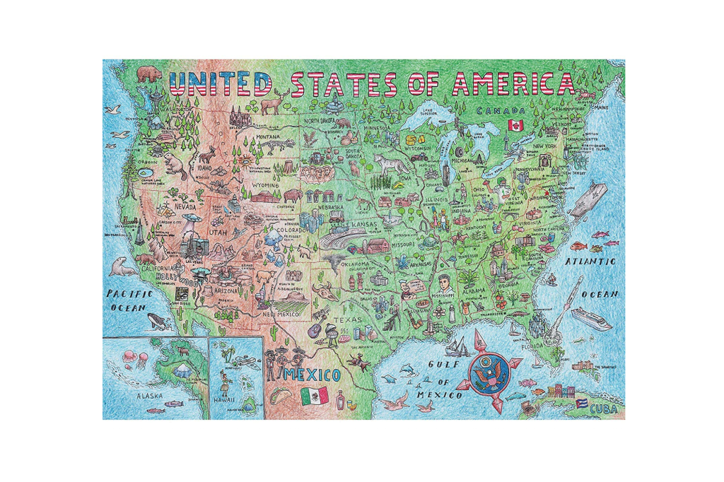 USA Map 1000 Piece Puzzle