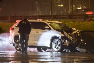 A man was killed when he lost control of his SUV on the Whitestone Expressway in Queens, sending the vehicle "spinning" across all 5 lanes of traffic and into a cement median, police said.