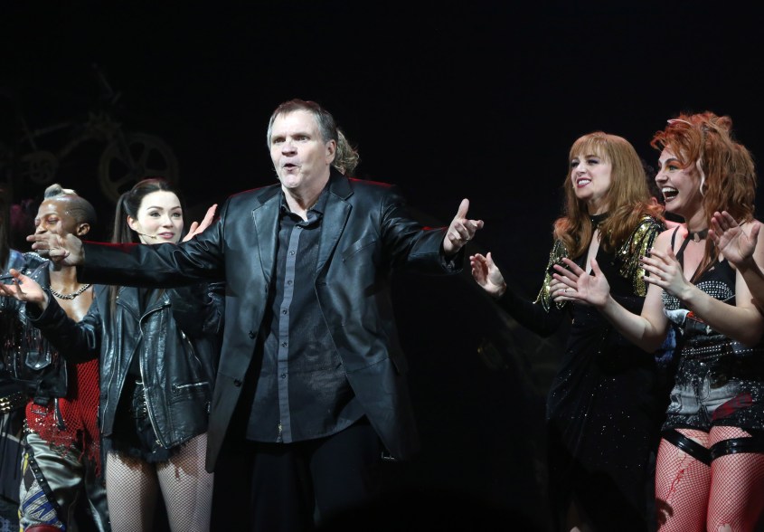 Meat Loaf joins the cast as a special guest as he visits the musical "Bat Out Of Hell" on Broadway at New York City Center on August 20, 2019, in New York City.