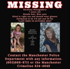 Harmony Montgomery's missing persons poster.