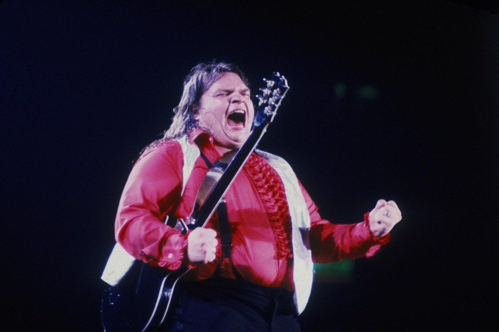 Meat Loaf performs in 1977.