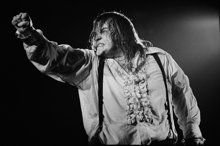 American singer Meat Loaf electrifies his audience during the Bat Out Of Hell Tour in September 1978.