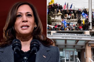 Kamala Harris; Capitol riot; DNC headquarters.