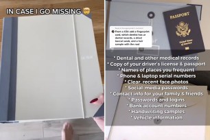 A TikTok user goes viral for showcasing her "In case I go missing" binder.