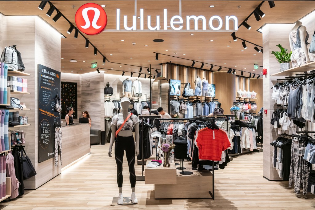 Interior of a Lululemon store