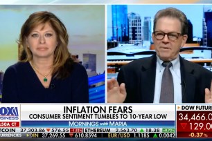 Maria Bartiromo interviewing Art Laffer