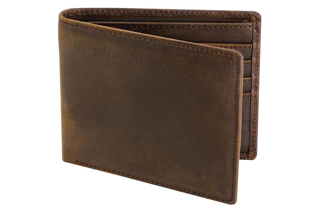 A brown leatehr wallet 