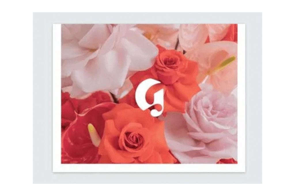 Image of floral gift card