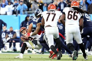 The Bengals offensive line will need to protect Joe Burrow better in the Super Bowl than they did against the Titans.