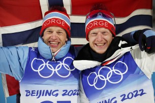 Norwegian brothers Johannes Boe and Tarjei Boe won gold and bronze respectively in the Men's 10km Sprint on Feb. 12, 2022.