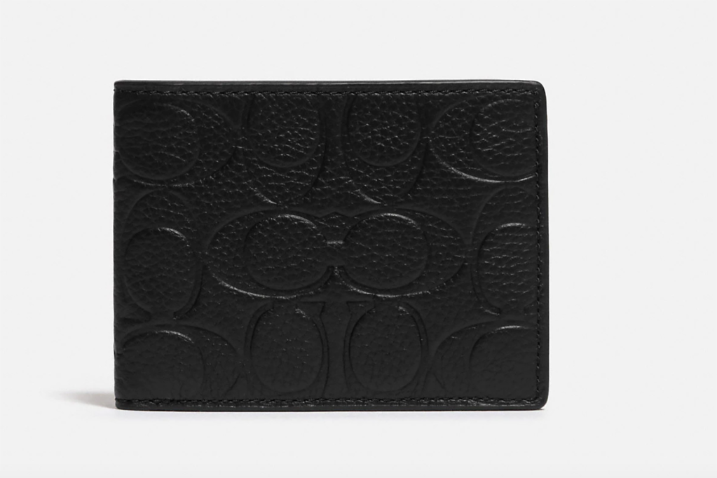 A black Coach wallet 