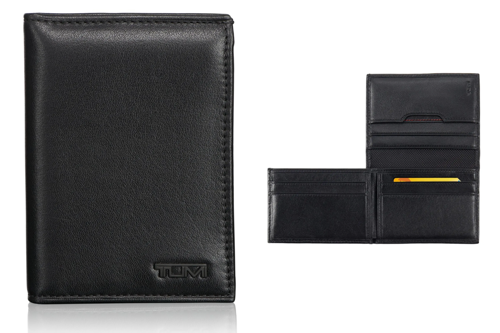 A black TUMI wallet 