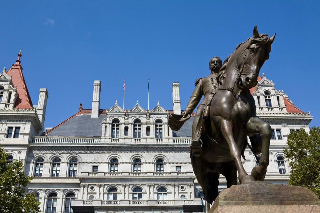 The capitol building in Albany, New York