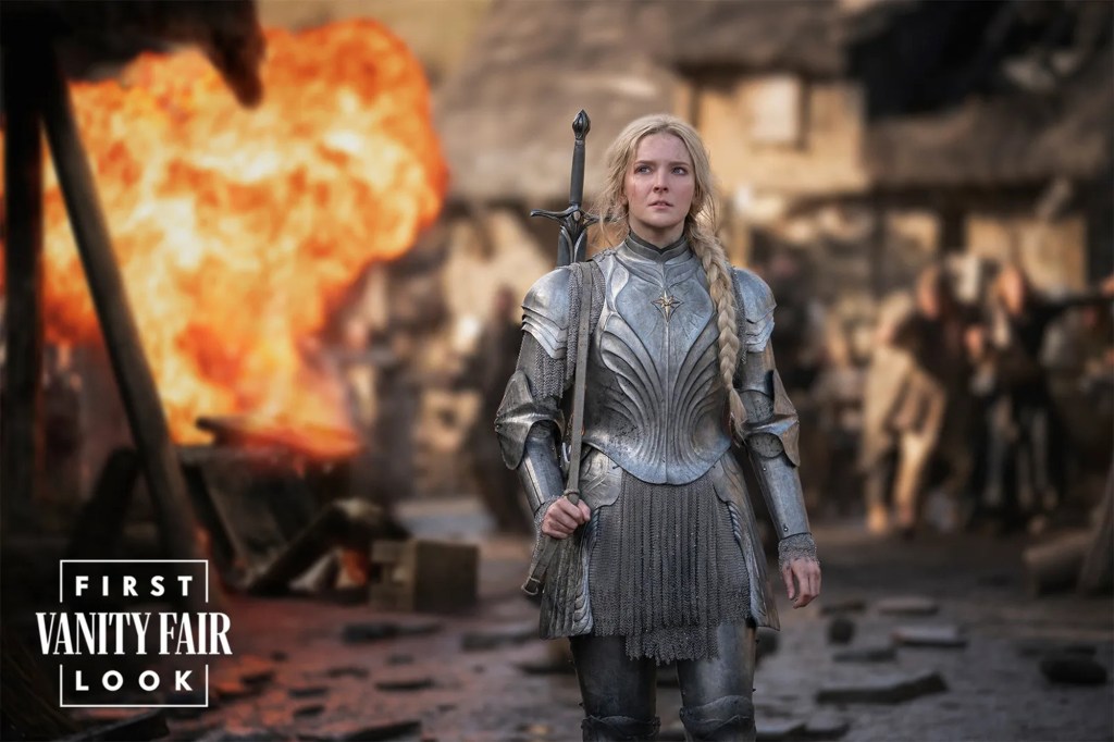Galadriel (played by Morfydd Clark) in a first look at "The Rings of Power."