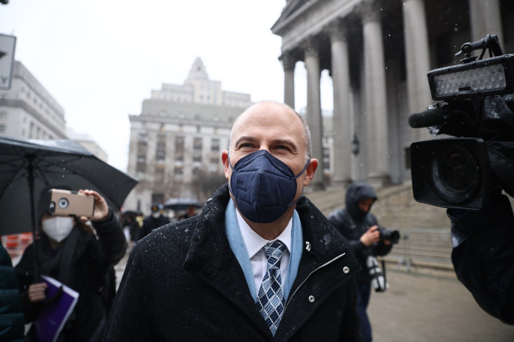 Michael Avenatti leaves the Daniel Patrick Moynihan Courthouse on February 4, 2022 in New York.