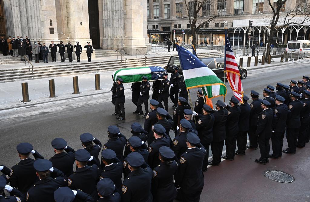 Wake for NYPD officer Wilbert Mora.