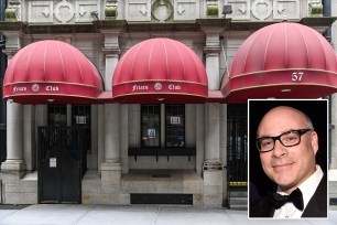 The Friars Club is closed during the COVID-19 pandemic on April 23, 2020 in New York City.