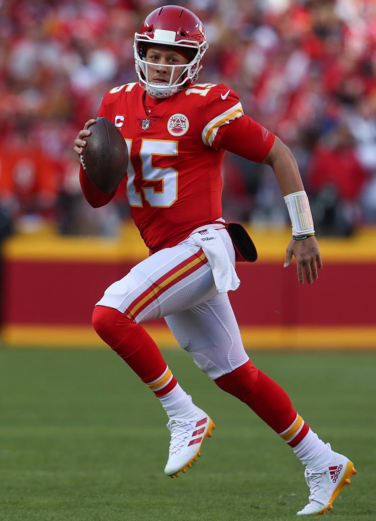 Mahomes during the Chiefs' AFC Championship game on Sunday, Jan. 30, 2022, against the Bengals