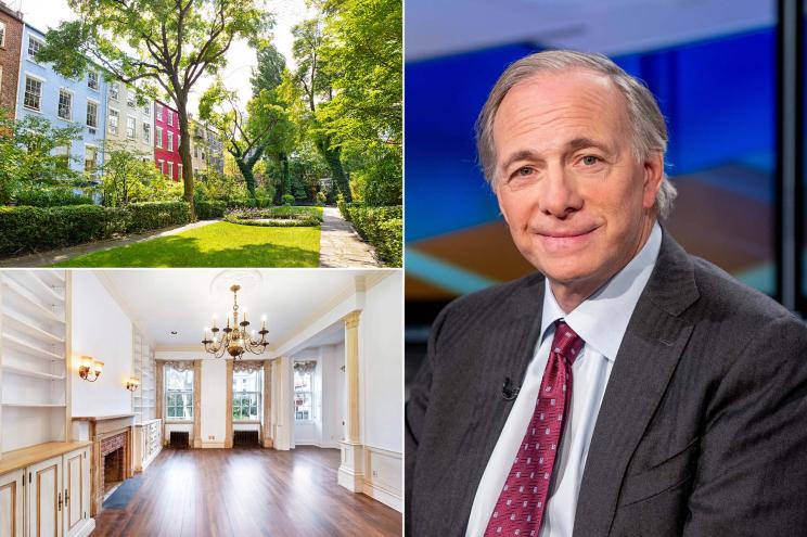 Side by side of Ray Dalio and the Sullivan Street home.