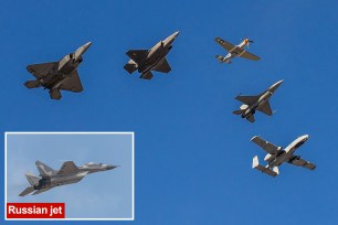 US jets; Russian jet.