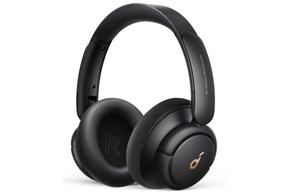 Black over ear headphones