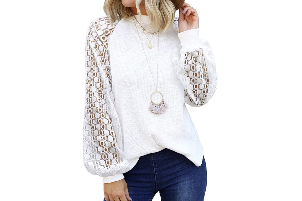 Miholl Lace Long-Sleeve Top