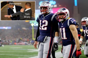 Tom Brady (left) and Julian Edelman on Jan. 4, 2020.