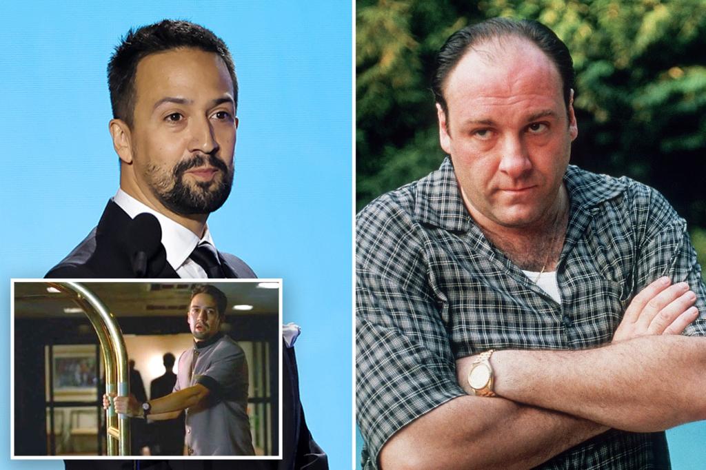 Lin-Manel Miranda (left) is recalling his experience working alongside James Gandolfini (right) on an episode of "The Sopranos" back in 2007.