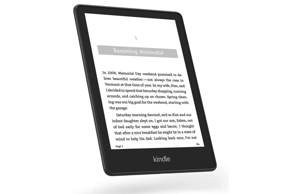 Black and white e-reader