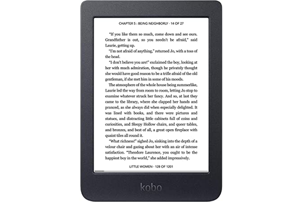 E-reader with black trim