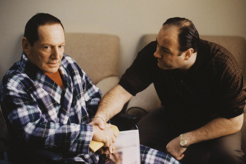 Paul Herman  with James Gandolfini on "The Sopranos."