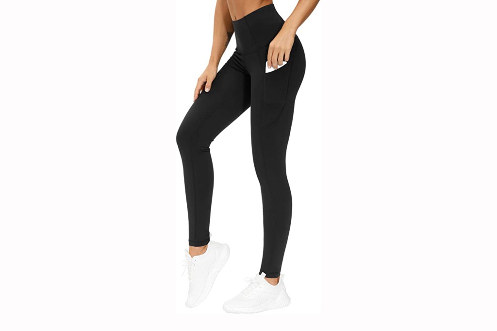 THE GYM PEOPLE Thick High Waist Yoga Pants with Pockets