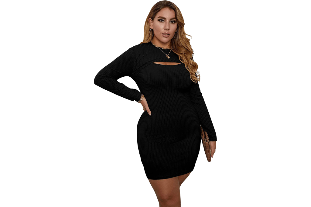 Floerns Cut-Out Plus Bodycon Dress