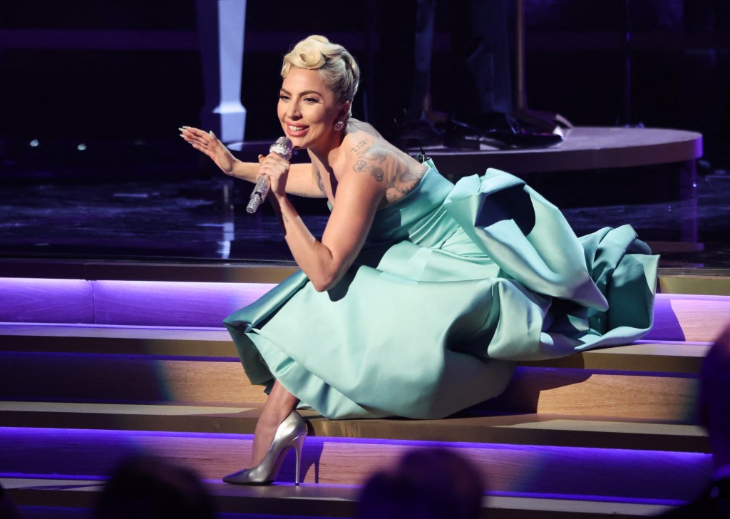 Lady Gaga performs the song "Love for Sale" from her album of the same name with Tony Bennett during the 64th Annual Grammy Awards show in Las Vegas, Nevada, U.S. April 3, 2022. REUTERS/Mario Anzuoni