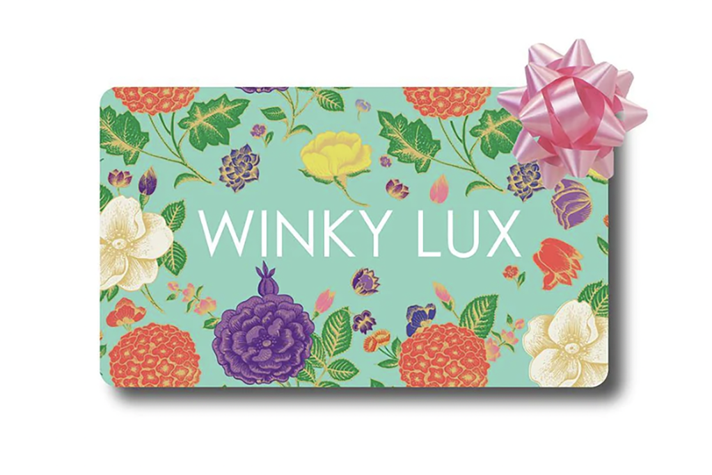 A Winky Lux green gift card