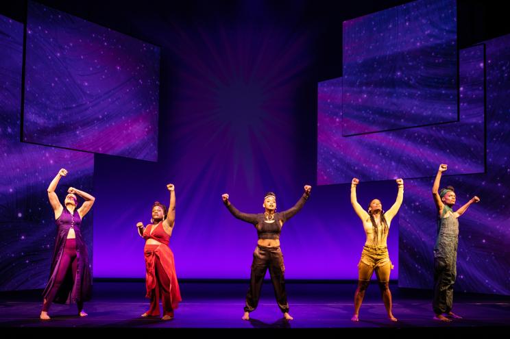 The cast of "for colored girls" on Broadway.