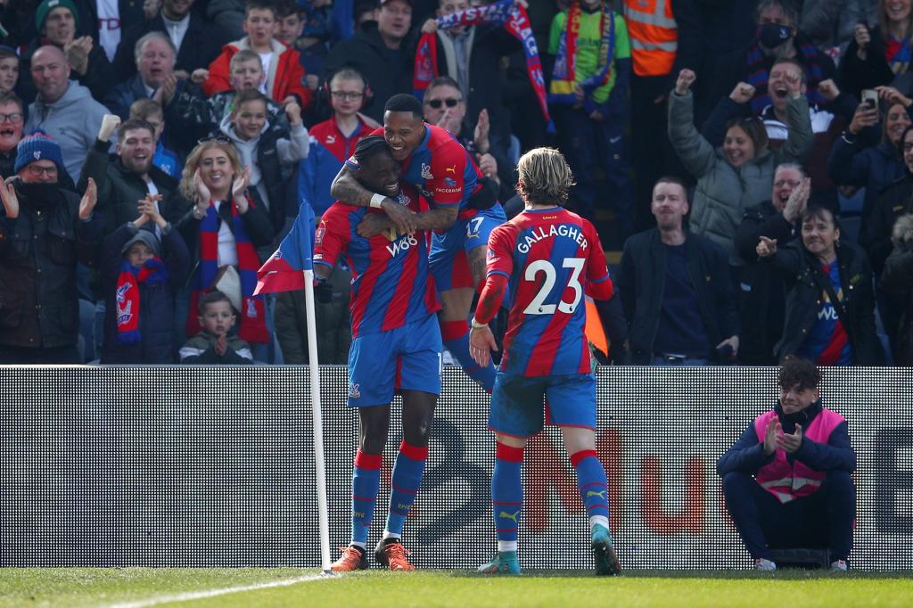 Jean-Philippe Mateta celebrates.