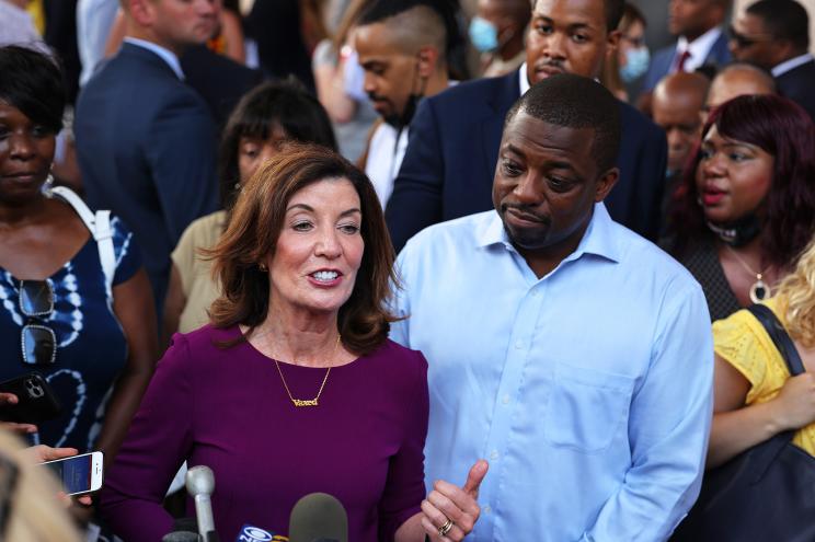 Gov. Kathy Hochul is asking the state Legislature to pass a law to remove Brian Benjamin from the Democratic primary ballot.