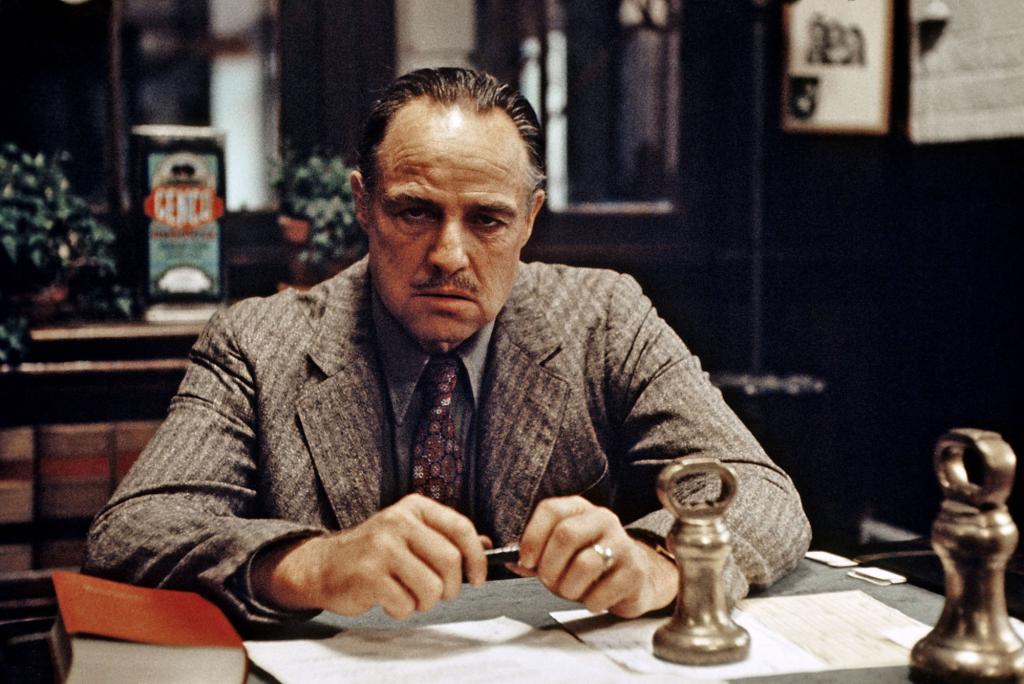 Author Mario Puzo says he based the character of Vito Corleone, played in the film by Marlon Brando, on his mother.