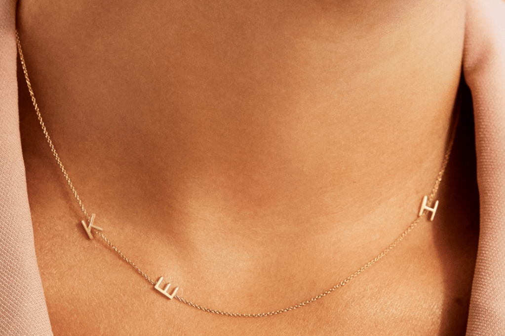 Maya Brenner Asymmetrical Letter Necklace