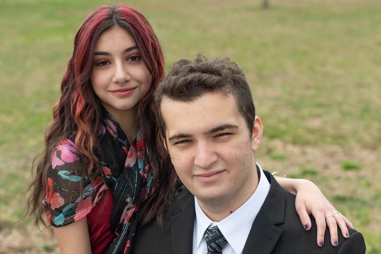 Vincent Hazan, a senior at Fort Hamilton High School, hopes the mandate is lifted so he can take his girlfriend, Elizabeth Oliveri-DiSalvio to prom.