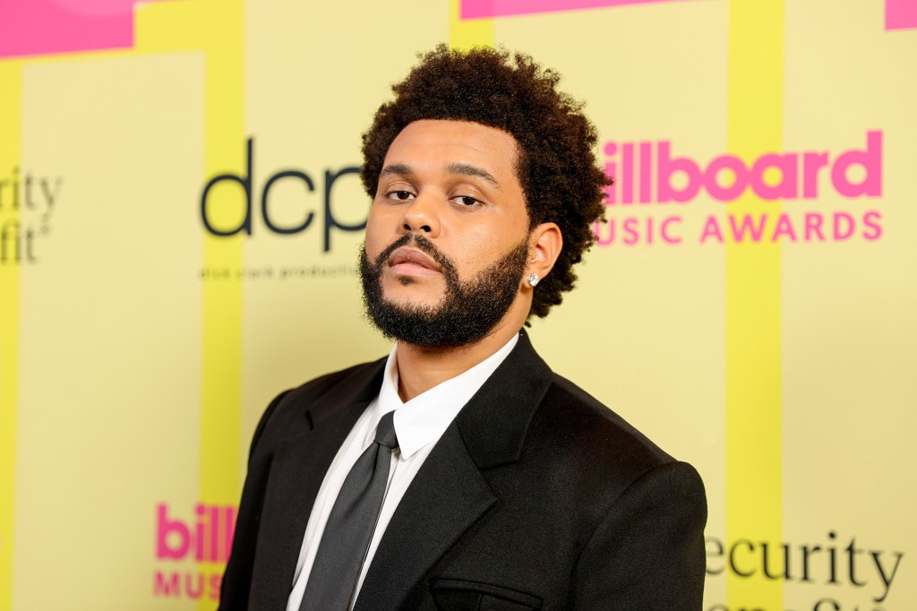 The Weeknd poses backstage for the 2021 Billboard Music Awards, broadcast on May 23, 2021 at Microsoft Theater in Los Angeles, California.