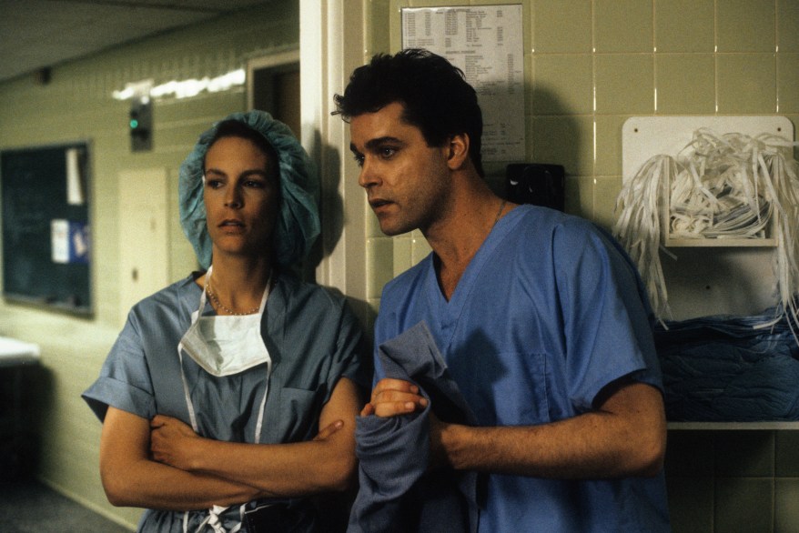 In 1988, Liotta starred in "Dominick and Eugene," alongside Jamie Lee Curtis (pictured) and Tom Hulce.