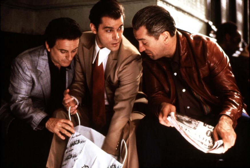 Ray Liotta is seen alongside his "Goodfellas" costars Joe Pesci and Robert De Niro.