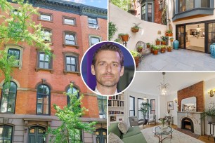 Inset of Alexi Lubomirski over shots of his East Village home.