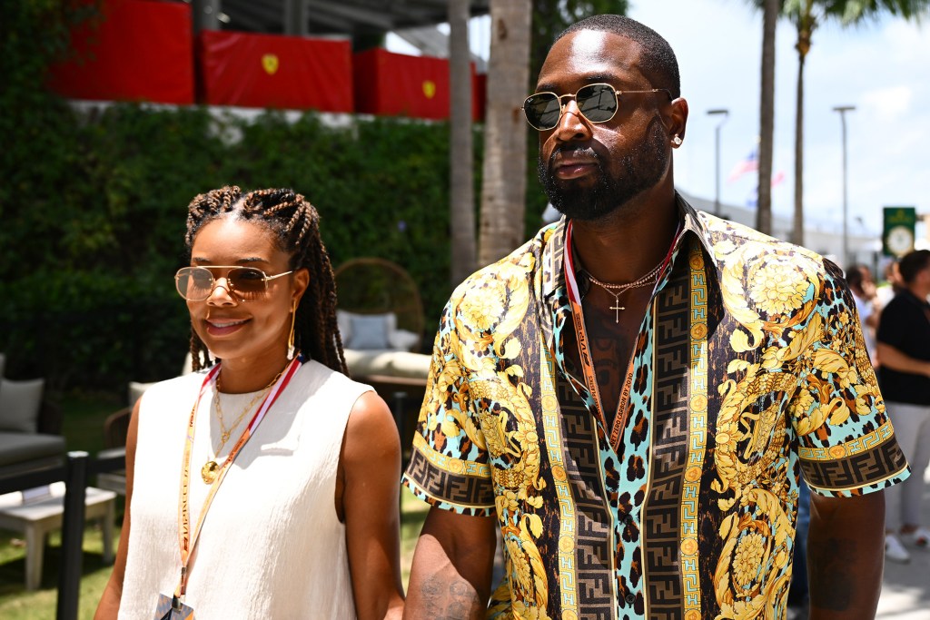 Gabrielle Union and Dwyane Wade step out ahead of the F1 Miami Grand Prix on Sunday, May 8, 2022