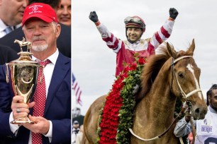 Owner Rick Dawson (left) decided to not run Kentucky Derby Rich Strike in the Preakness.