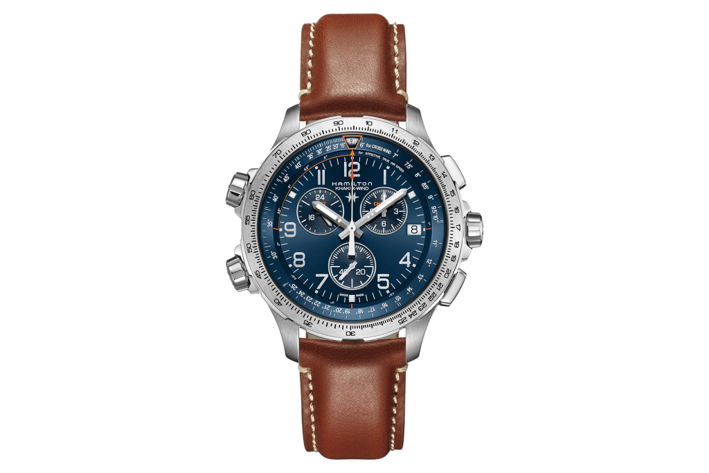 Hamilton Khaki Aviation GMT Leather Strap Watch