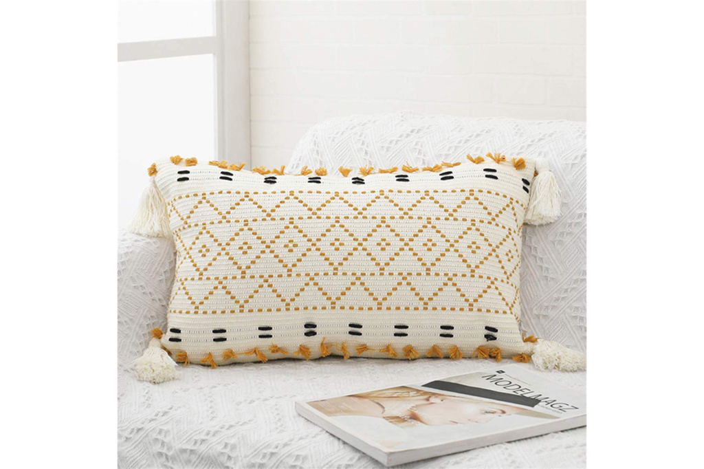 SeekSee Boho Hand-Woven Throw Pillow Cover