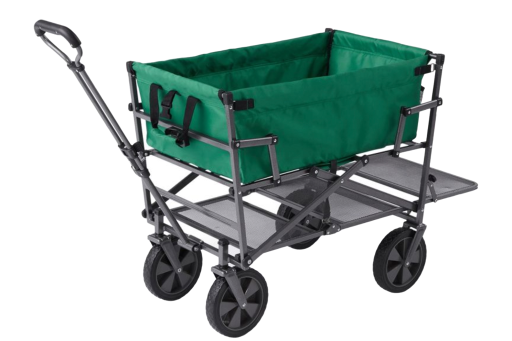 Mac Sports Double Decker Heavy Duty Collapsible Utility Wagon, forest green